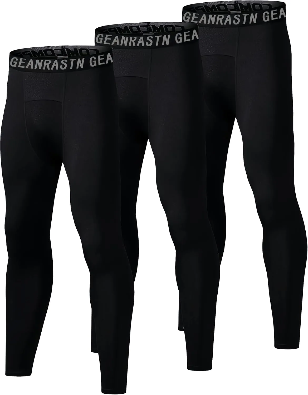 1/2/3/4 Pack Boys' Youth Compression Leggings Pants Tights Athletic Base for Basketball Running Hockey Jiu Jitsu