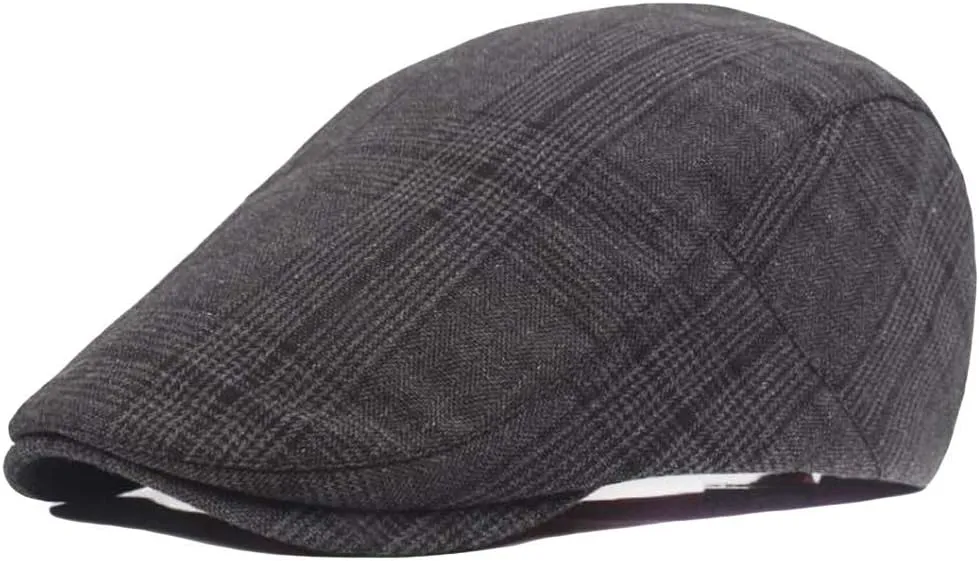 2 Pack Men's Cotton Flat Cap Ivy Gatsby Newsboy Hat