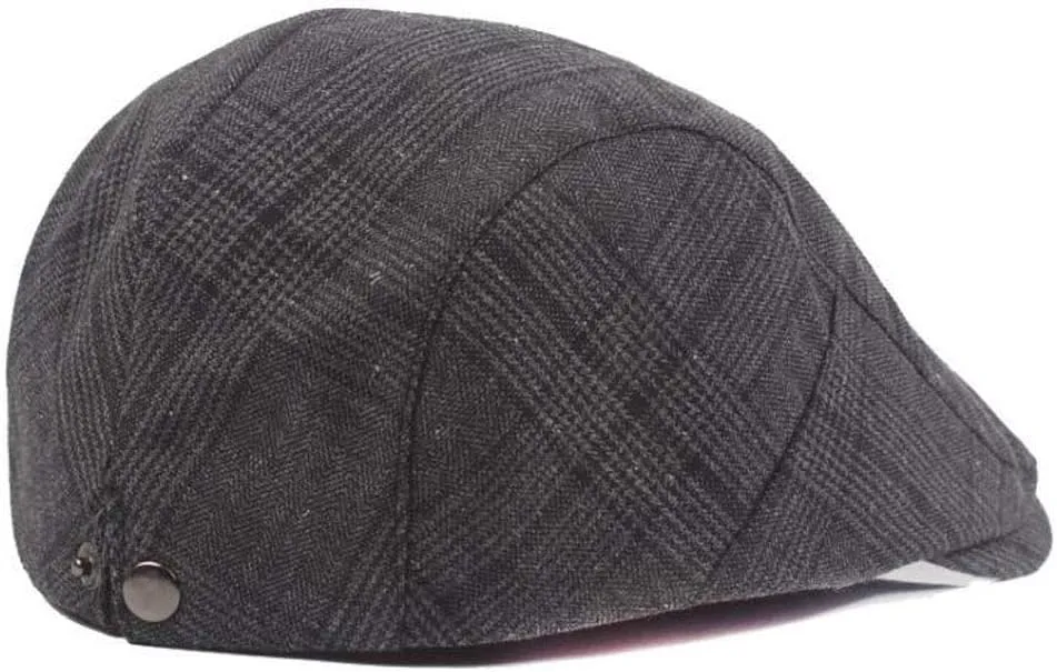 2 Pack Men's Cotton Flat Cap Ivy Gatsby Newsboy Hat