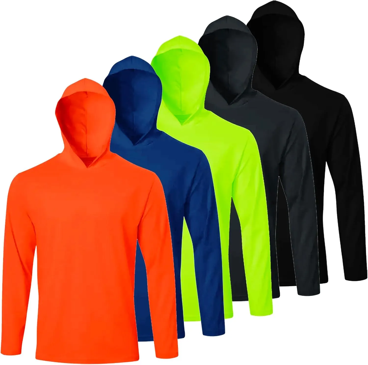 3/5 Pack Men's Long Sleeve Shirts Quick Dry Moisture Wicking Crewneck T-Shirt for Gym Workout Running