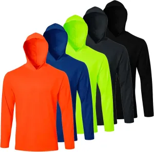 3/5 Pack Men's Long Sleeve Shirts Quick Dry Moisture Wicking Crewneck T-Shirt for Gym Workout Running