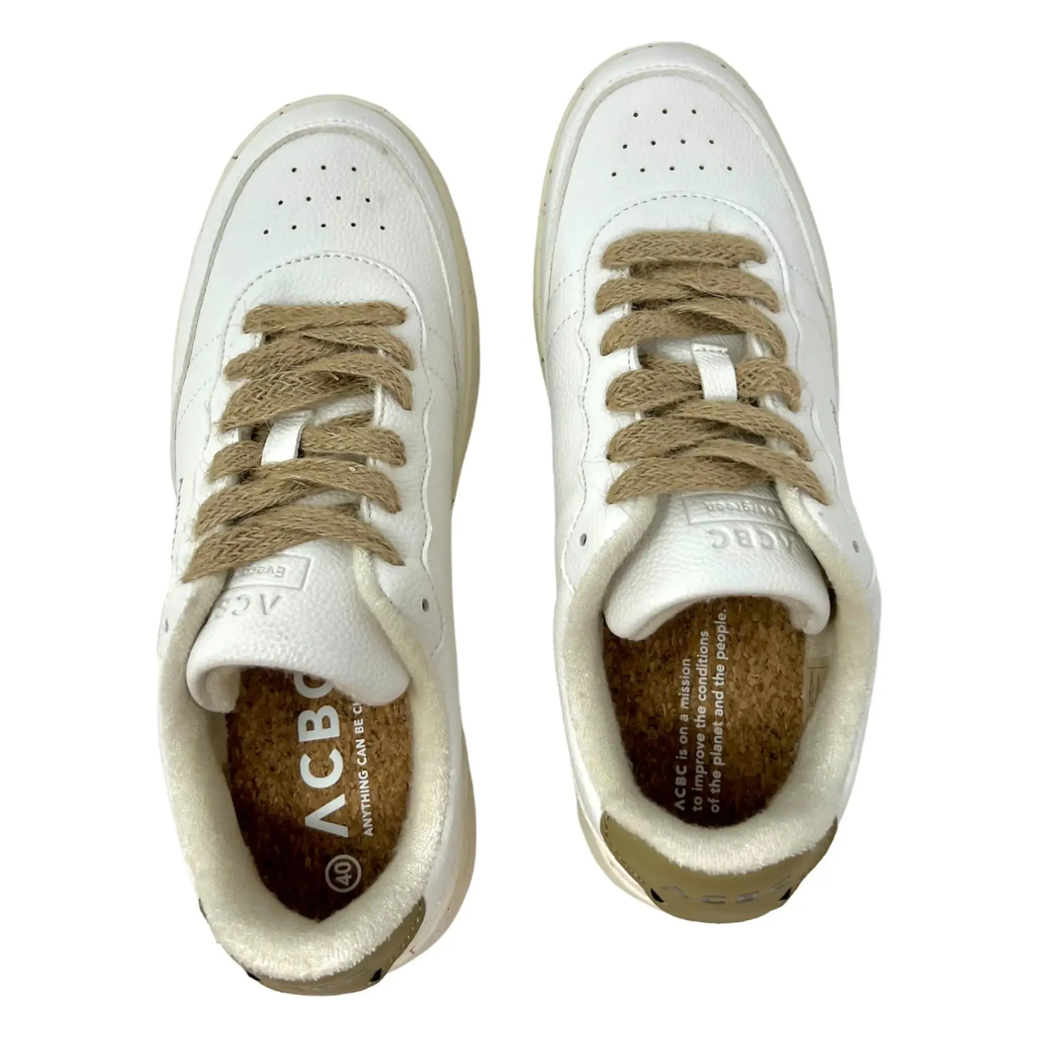 ACBC, Sneaker Evergreen, weiß mit coffee