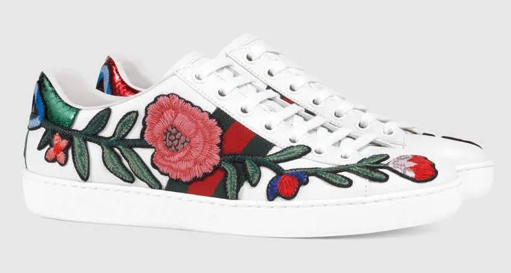 Ace Embroidered Low Top Sneaker - Floral