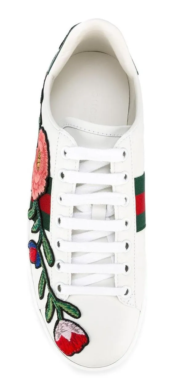 Ace Embroidered Low Top Sneaker - Floral