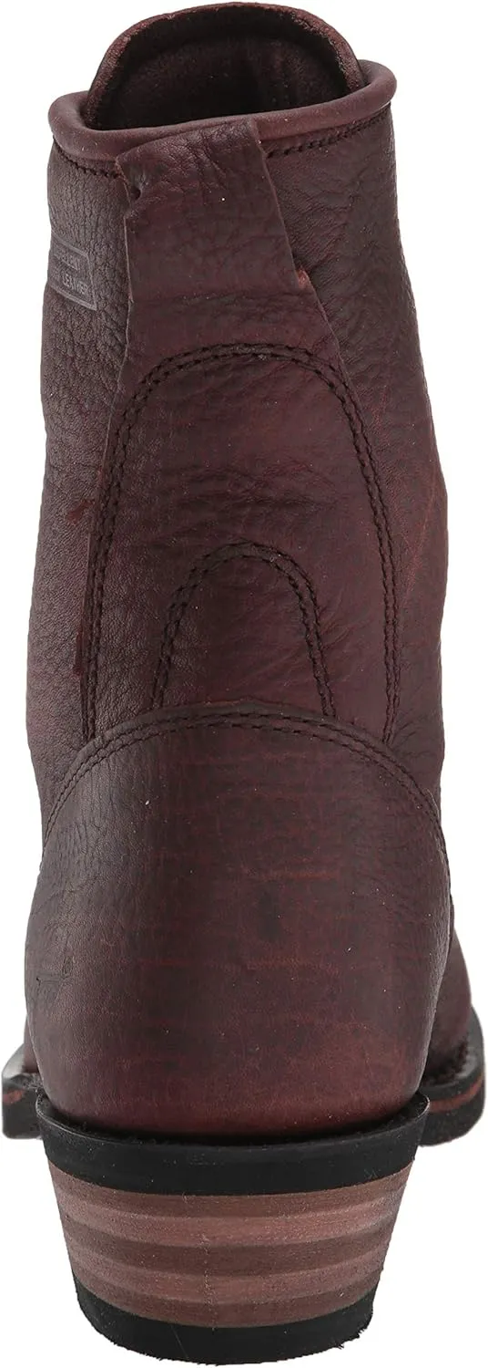 Ad Tec 6 in Sweet little Kids Premium Packers Grain Tumble Leather Cowboy Boots, Brown - Oil Resistant, Soft Toe, Cushioned Insole