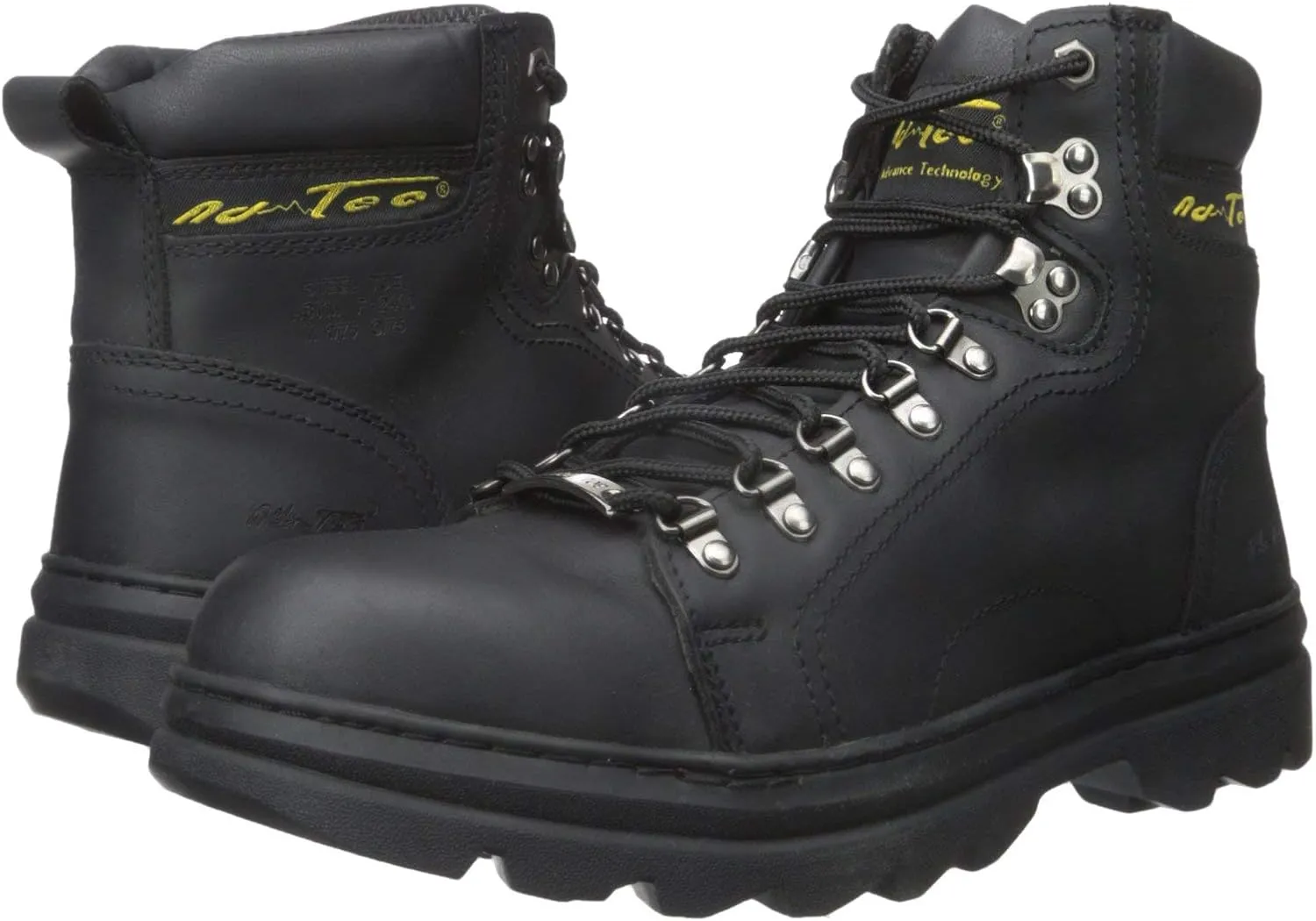 Ad Tec Men's 6" Ankle Laceup Leather Certified Work & Hiker Boot | Steel Toe, Padded Collar, Cushioned Insole & Oil Resistant Outsole