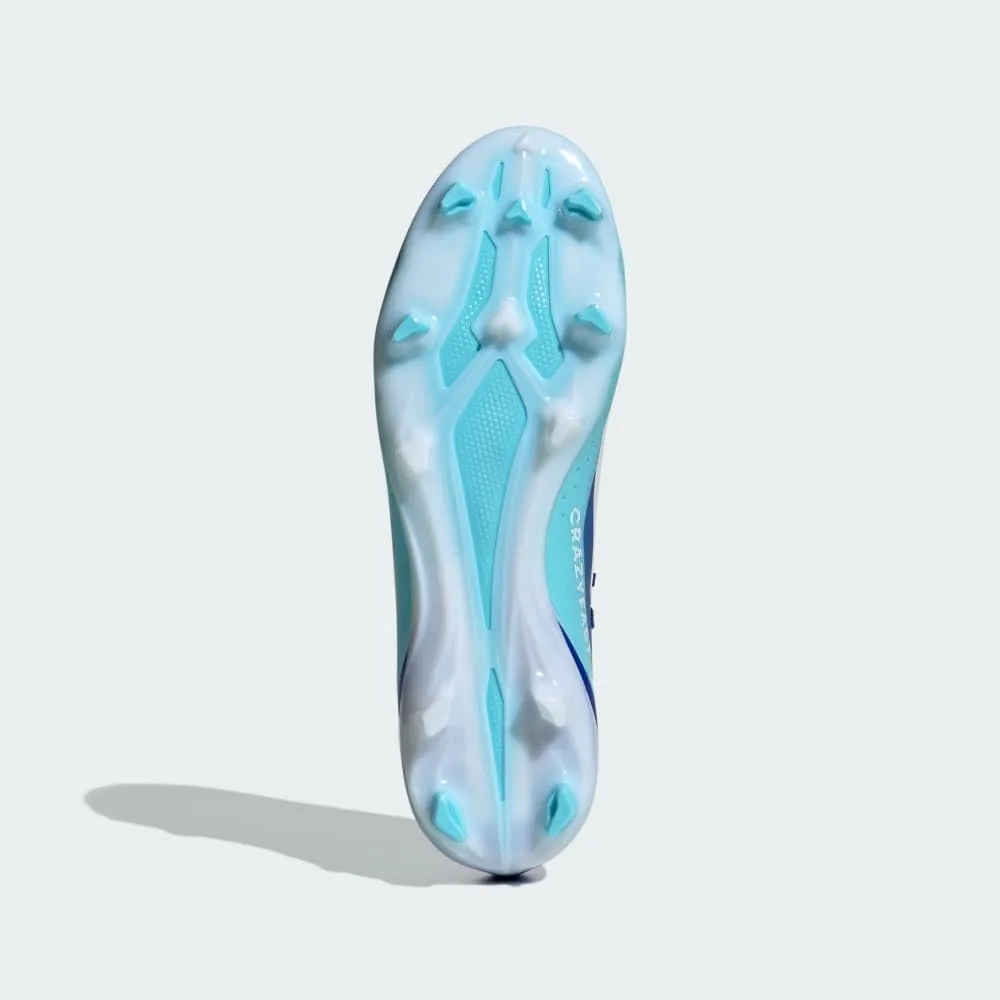 adidas X Crazyfast.3 Firm Ground Soccer Shoes - Unisex, Royal Blue, Lightweight, High-Speed Performance, Made with Recycled Materials