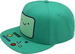 Adventure Time Baseball Cap, BMO Adult Snapback Hat with Flat Brim, Turquoise, One Size