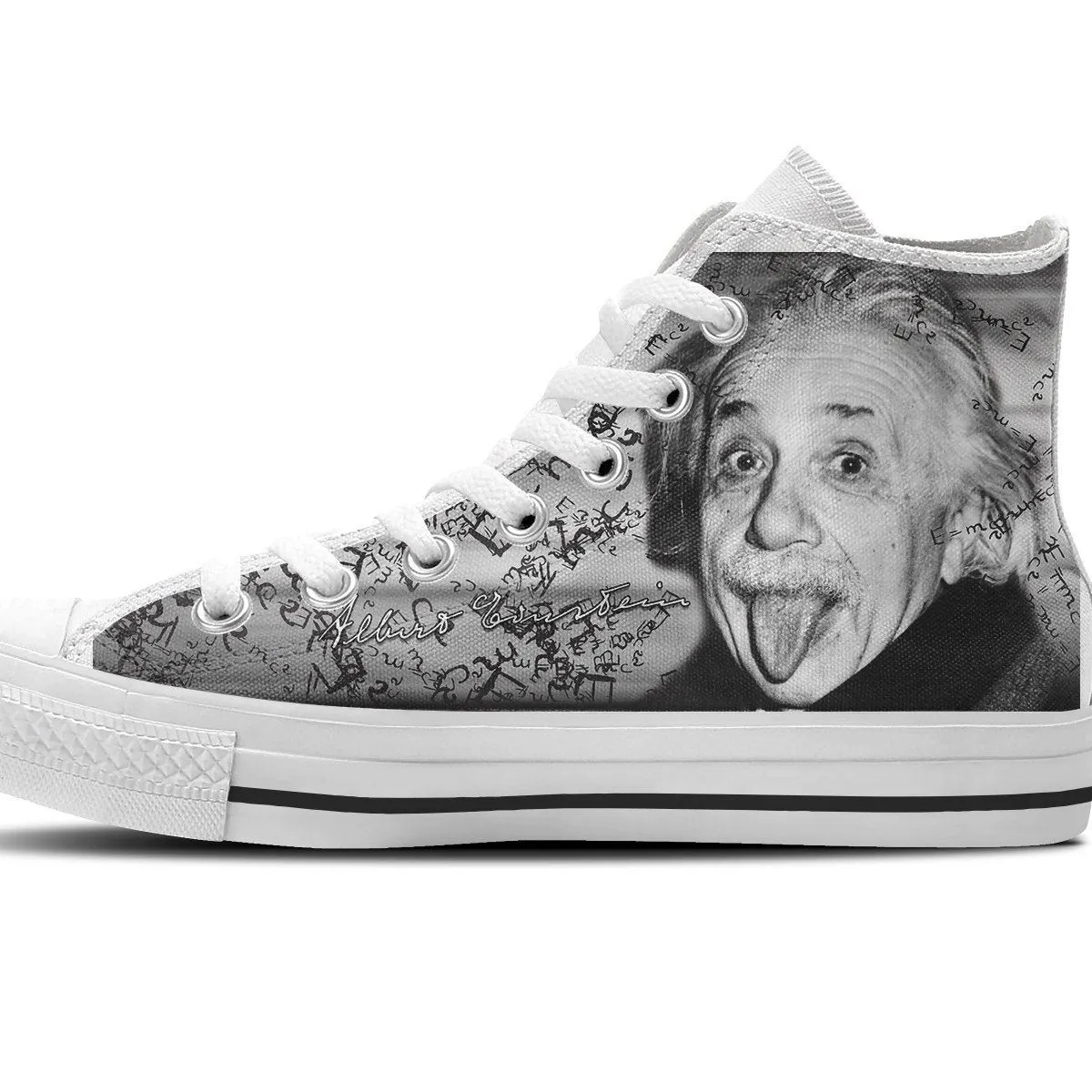 albert einstein mens high top sneakers
