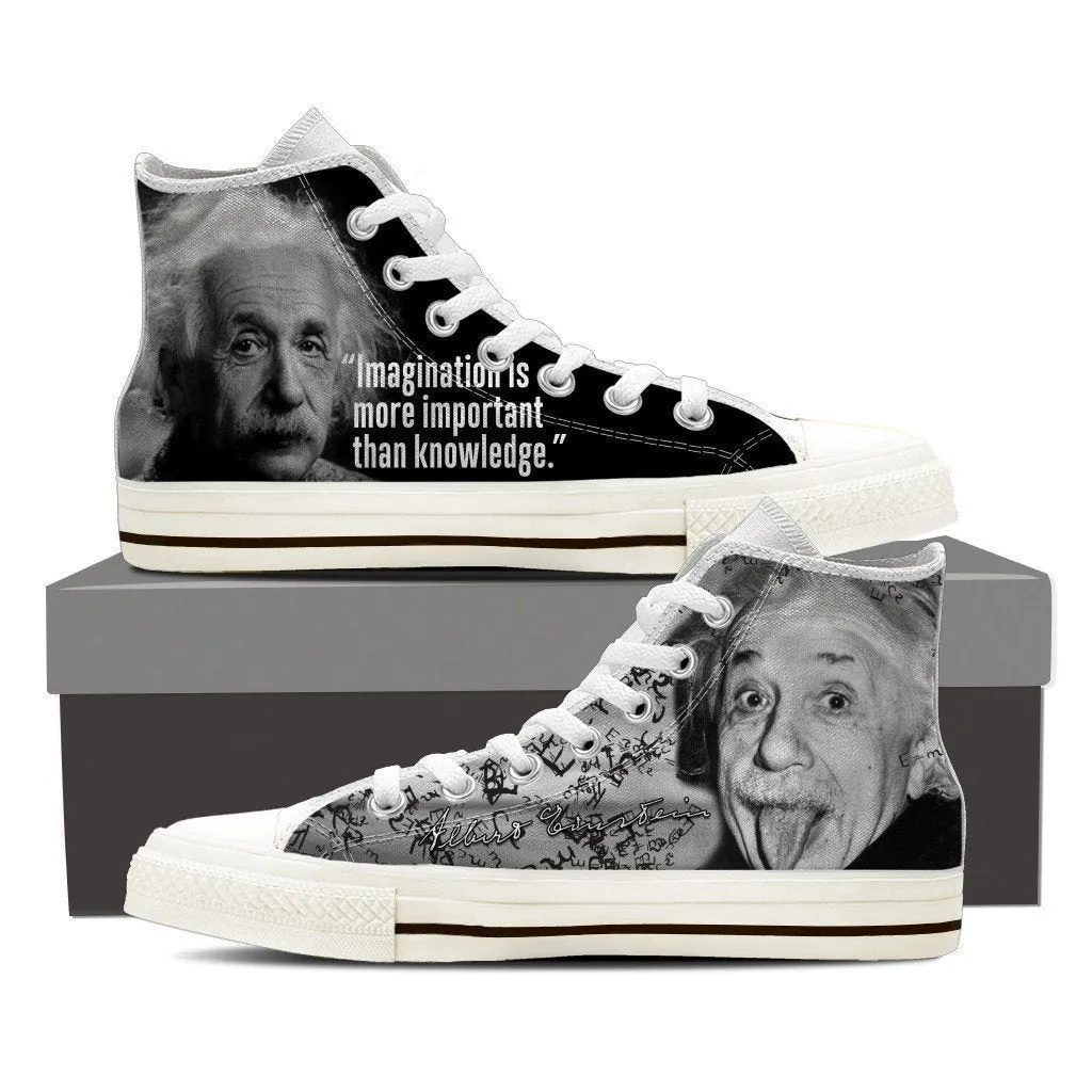 albert einstein mens high top sneakers