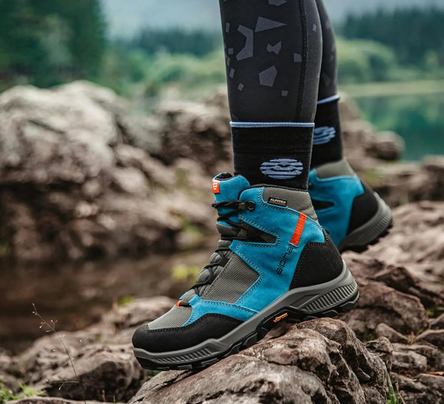 Alpina HIKER Premium Men's Boots | Lightweight Ankle High | Waterproof | Alpitex Breathable Membrane | Vibram Slip Resistant Sole | Suede and Fiber Upper | Made in Europe