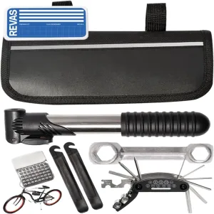ANGORA BRANDS Tire Repair Kit for Bikes | Portable Bicycle Tire Repair Kit with Essential Bike Tools | Compact Bike Tool Kit for Quick Fixes | Bike Repair Kit by Revas