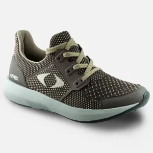 Apexfoot Men's Performance Athletic Sneaker - Brown - X-Wide (4E)