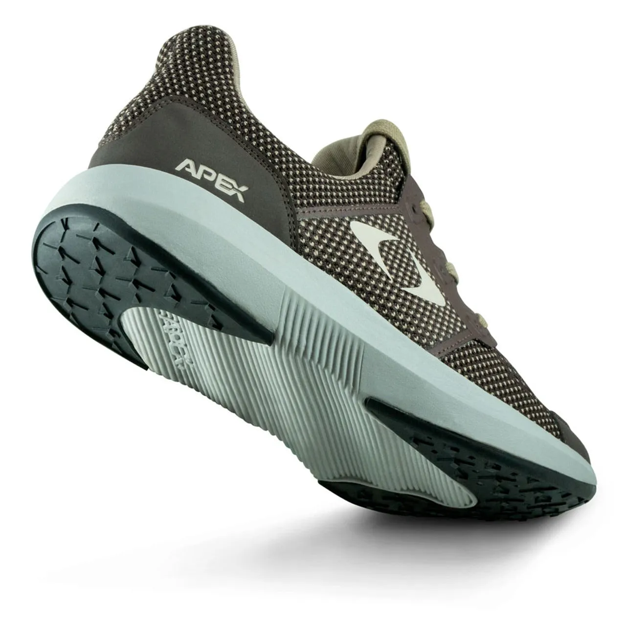 Apexfoot Men's Performance Athletic Sneaker - Brown - X-Wide (4E)