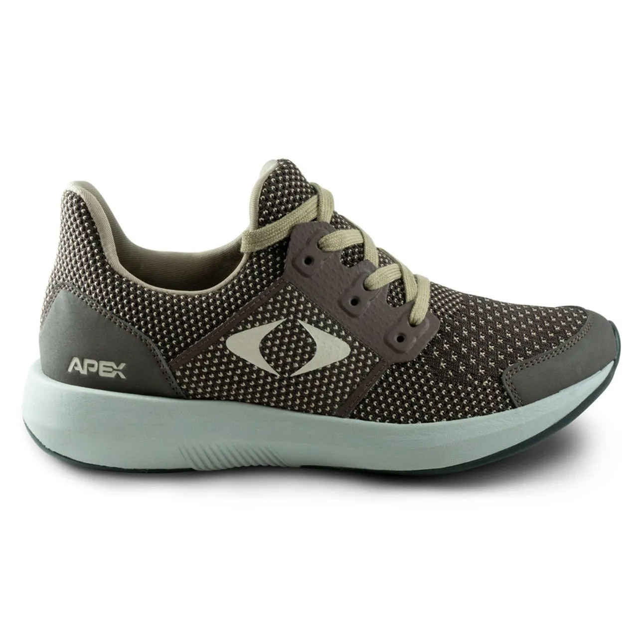 Apexfoot Men's Performance Athletic Sneaker - Brown - X-Wide (4E)