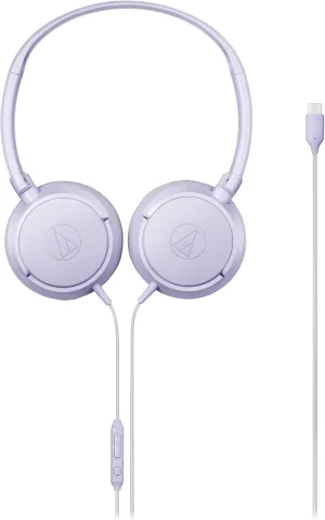 Audio-Technica ATH-S120C-LV USB-C Headphones, Violet