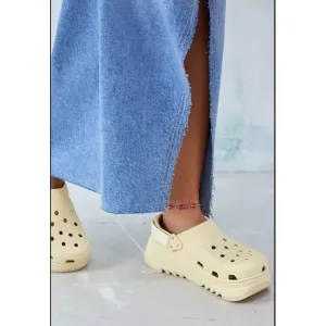 AUTHENTIC/ORIGINAL CROCS Hiker Clog in Vanilla White Size 6 Women ONLY