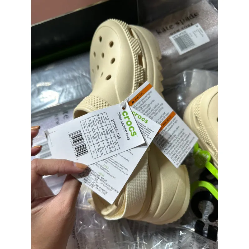 AUTHENTIC/ORIGINAL CROCS Hiker Clog in Vanilla White Size 6 Women ONLY