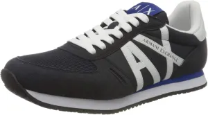 A|X ARMANI EXCHANGE Men's Leather Logo Low Top Sneaker