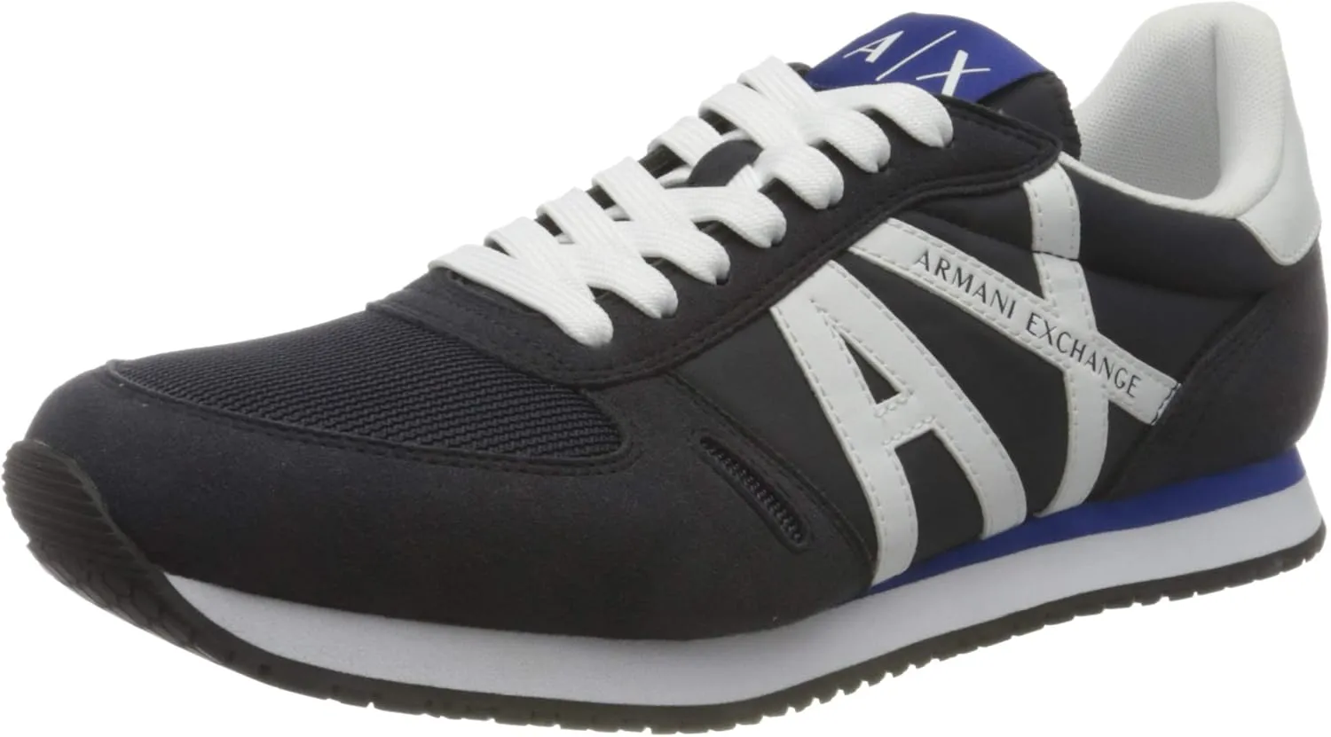 A|X ARMANI EXCHANGE Men's Leather Logo Low Top Sneaker