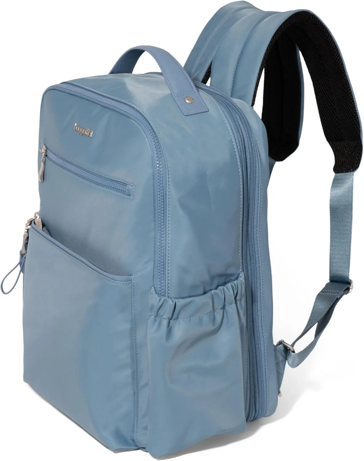 Baggallini Tribeca Expandable Laptop Backpack - 15"x11" Lightweight Work Travel Bag w/Luggage Sleeve & RFID