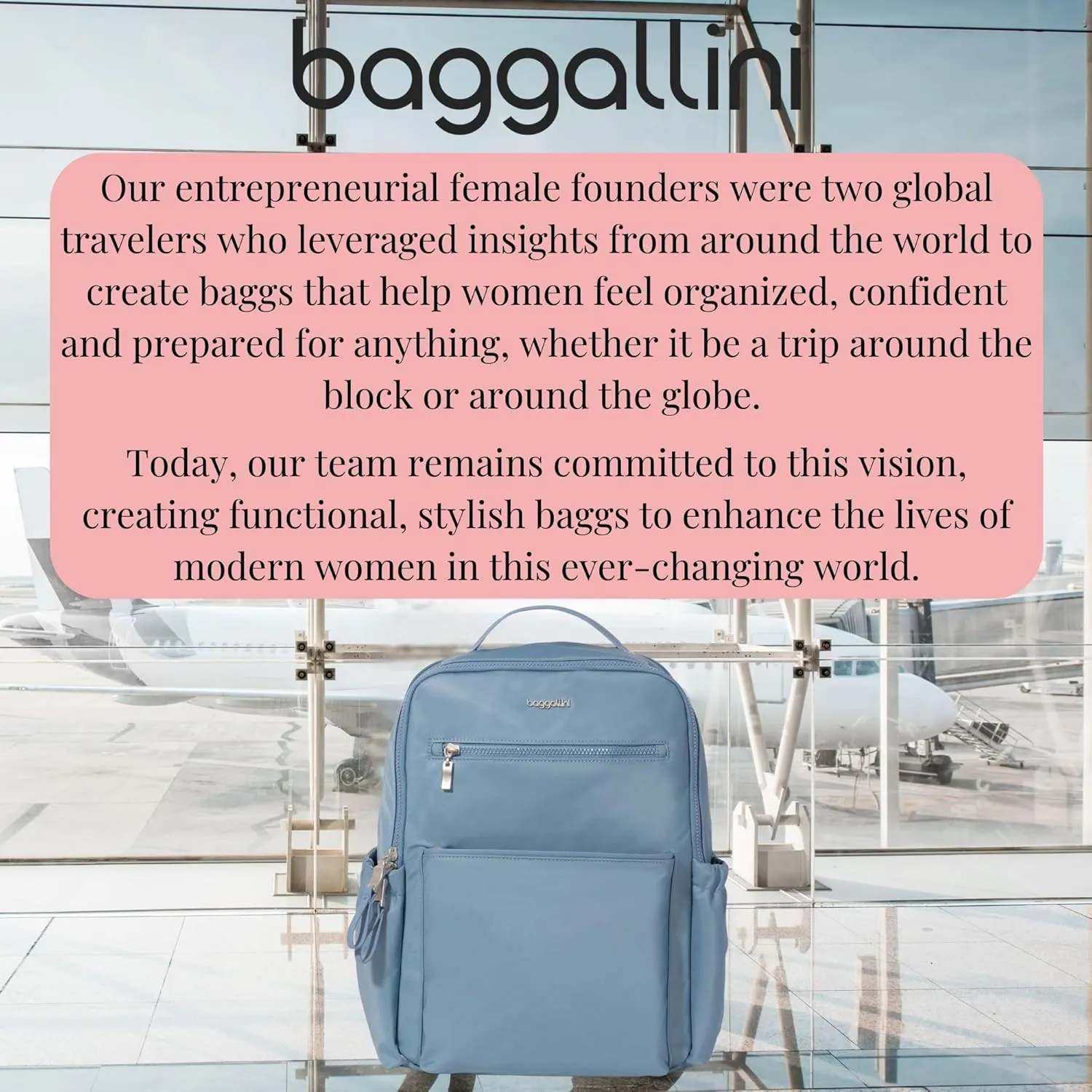 Baggallini Tribeca Expandable Laptop Backpack - 15"x11" Lightweight Work Travel Bag w/Luggage Sleeve & RFID