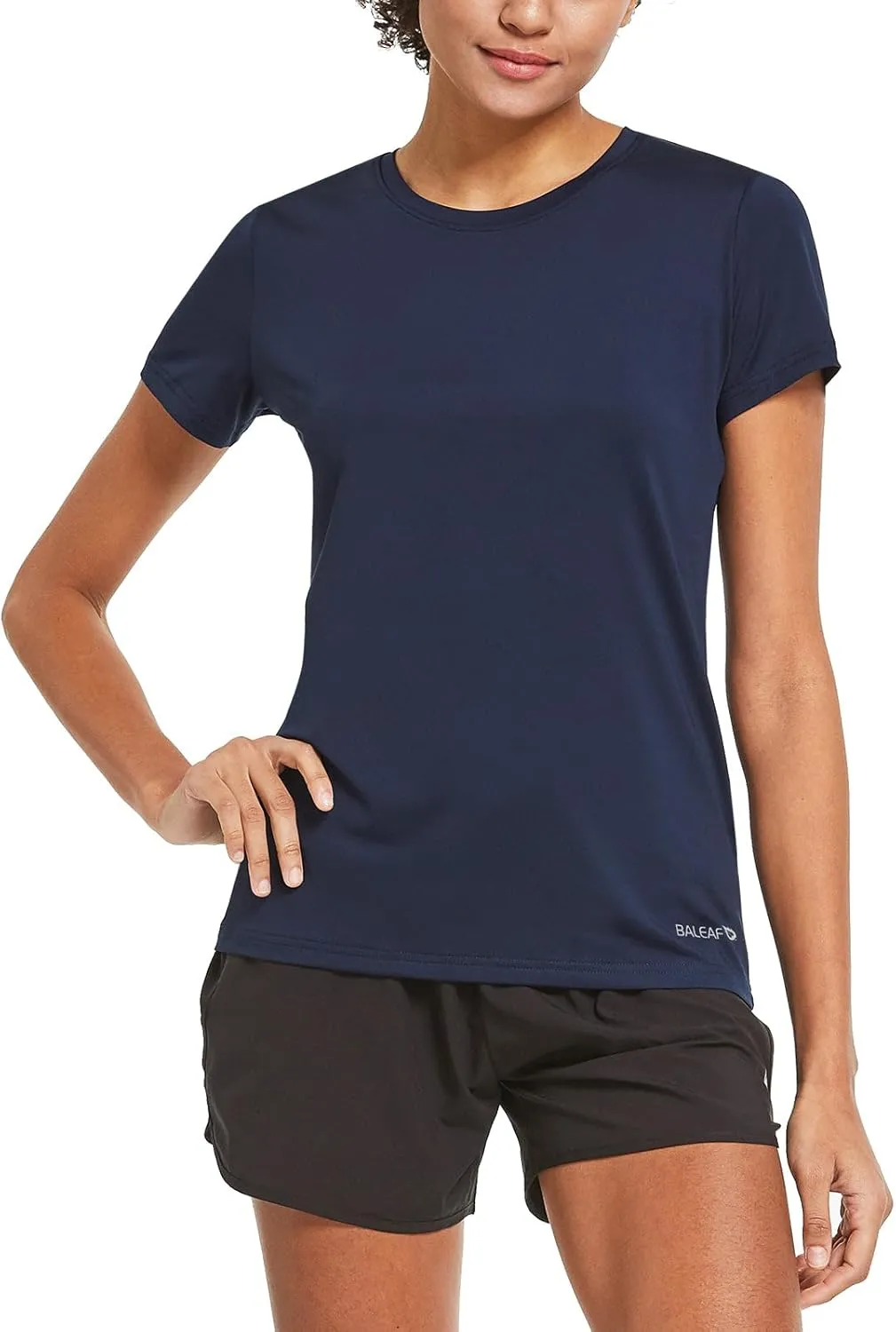 baleaf Women's Short Sleeve Running Workout Shirts Athletic Tops Lightweight Quick Dry Training Yoga Crewneck