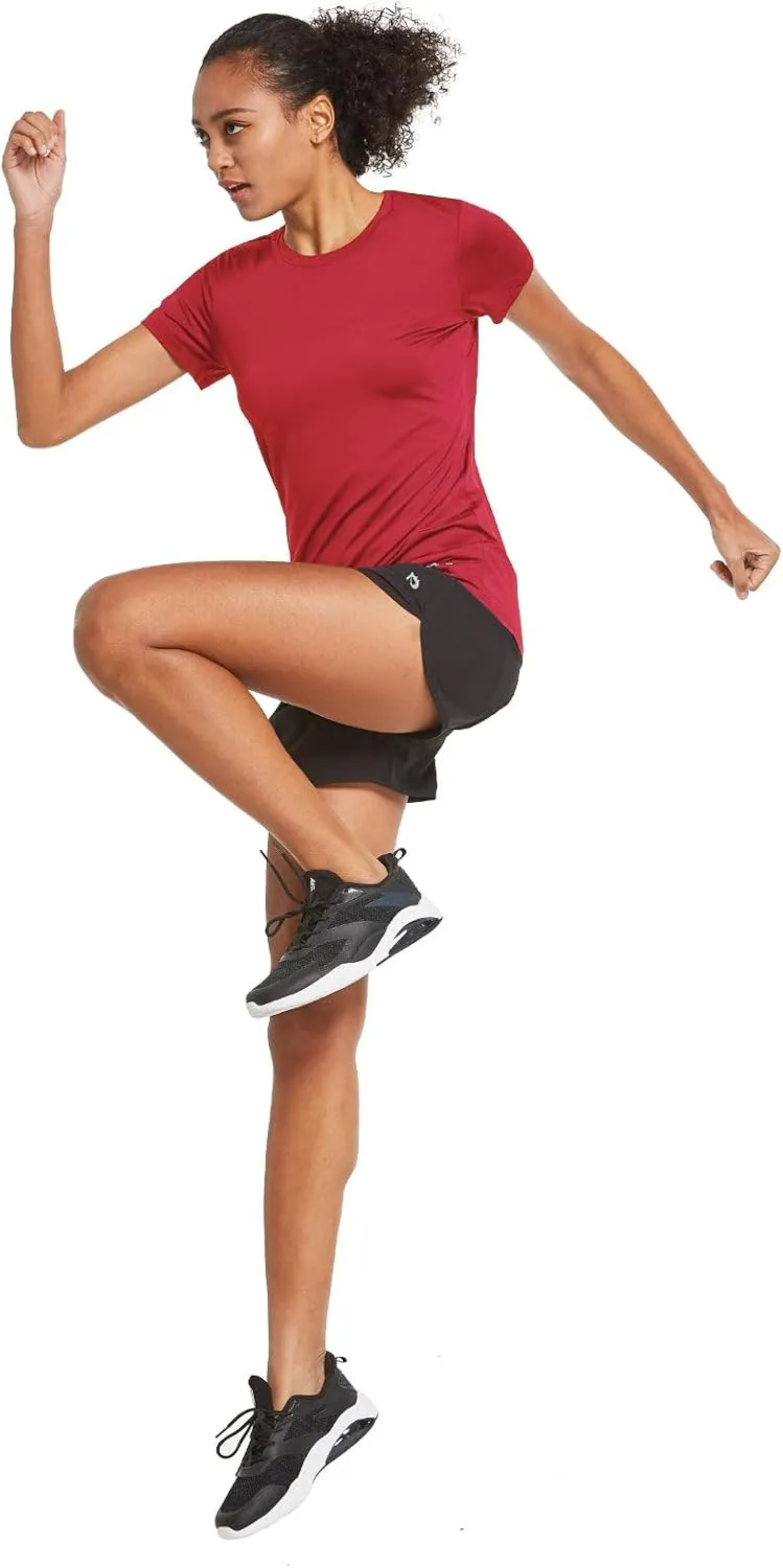 baleaf Women's Short Sleeve Running Workout Shirts Athletic Tops Lightweight Quick Dry Training Yoga Crewneck