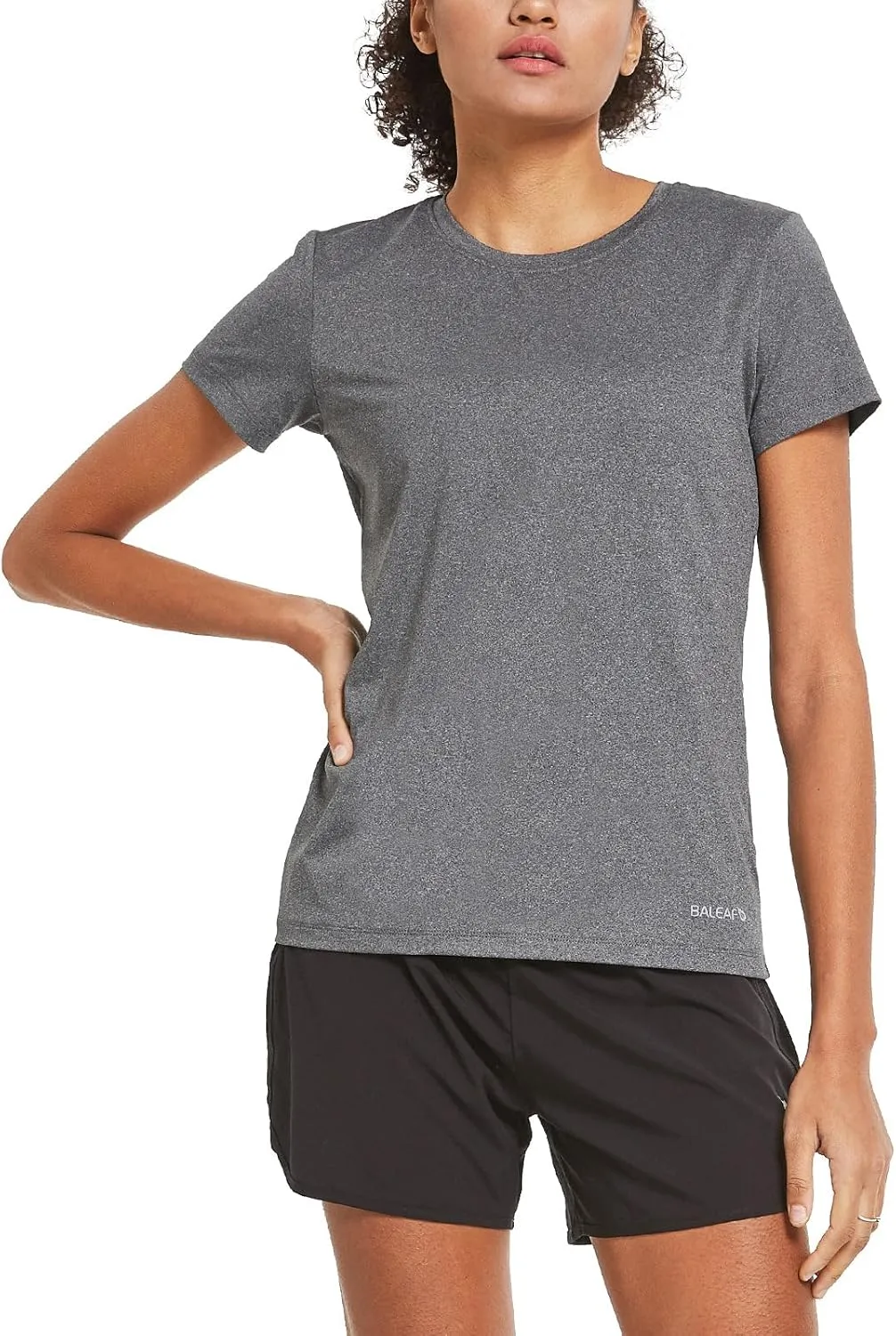 baleaf Women's Short Sleeve Running Workout Shirts Athletic Tops Lightweight Quick Dry Training Yoga Crewneck