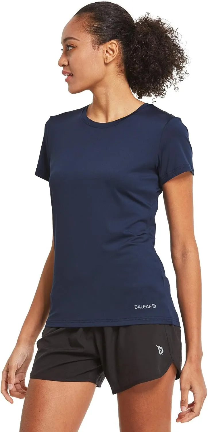 baleaf Women's Short Sleeve Running Workout Shirts Athletic Tops Lightweight Quick Dry Training Yoga Crewneck