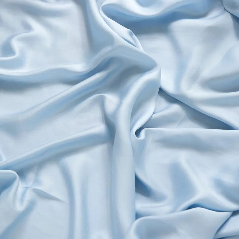 BambooSilk Flat Cot Sheet (Elsa Blue)