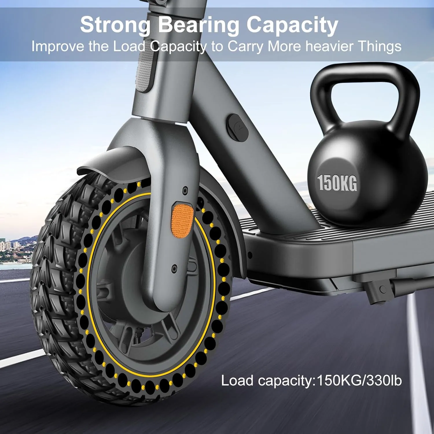 BANGTING 1PCS 60/70-6.5 Scooter Tire, 10x2.5 inch Tire Solid for Segway Ninebot Max G2 / G30 / G30D / G30E / G30E / G30LP / G30D II / G30 Max, 10x2.5-6.5 Tires Replacement for Electric Scooter (Yellow