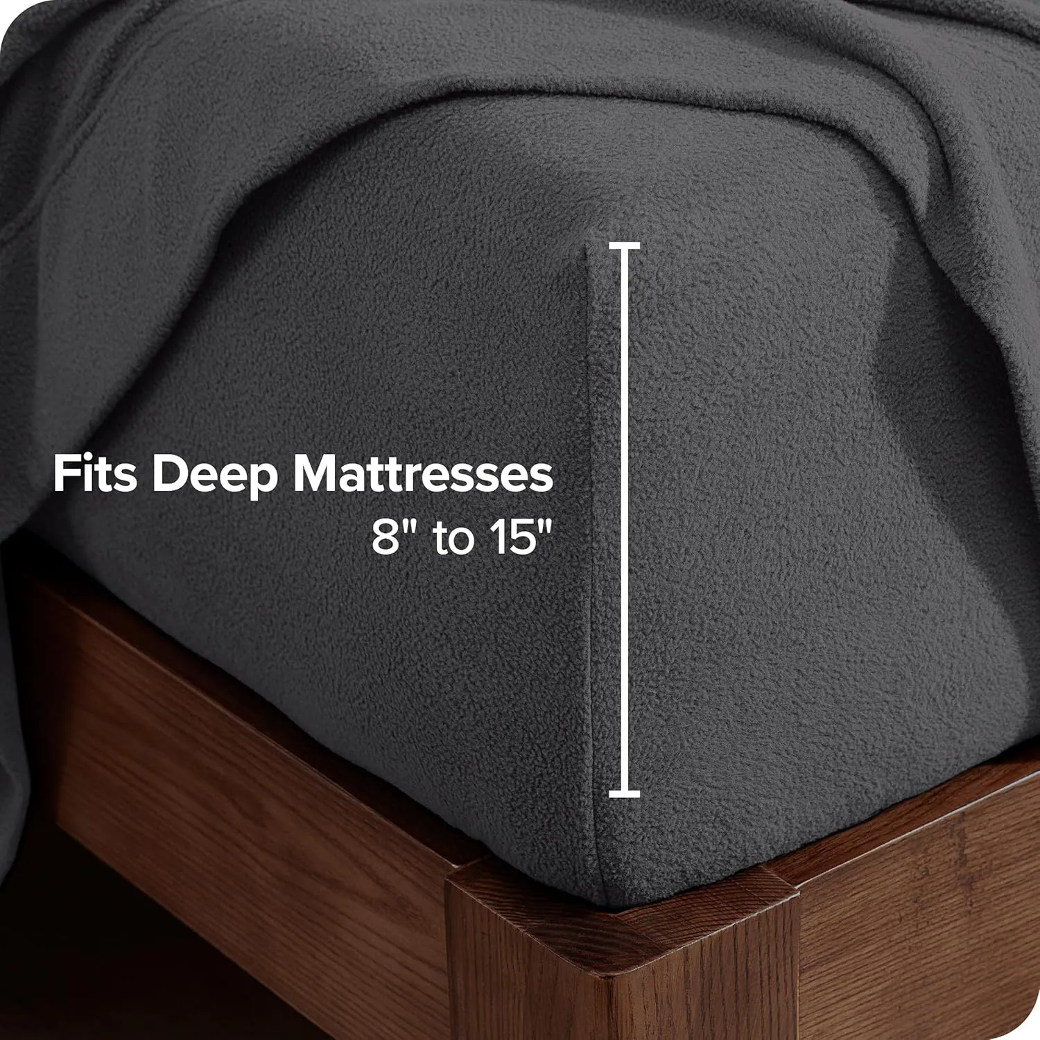Bare Home Super Soft Fleece Sheet Set - King Size - Extra Plush Polar Fleece, Pill-Resistant Bed Sheets - All Season Cozy Warmth, Breathable & Hypoallergenic (King, Grey)