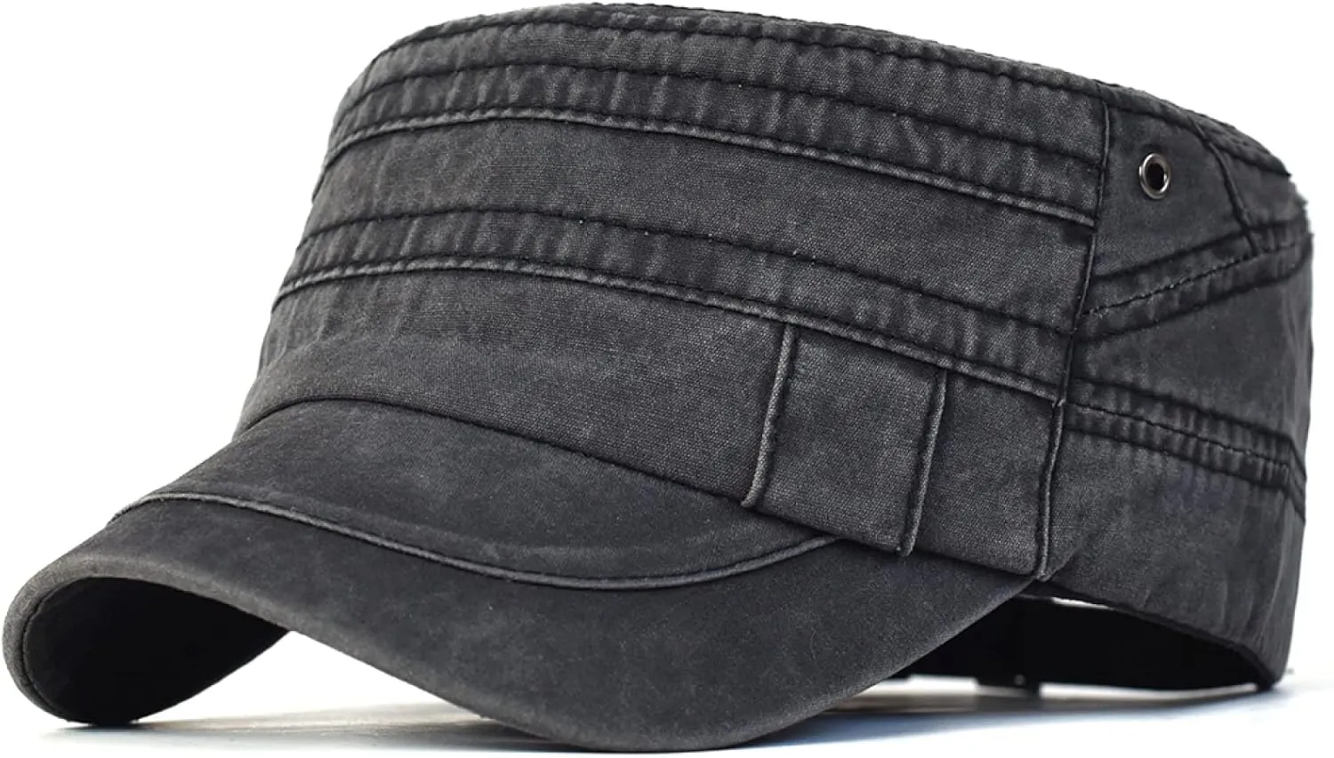 Baseball Cap Washed Cotton Military Caps Flat Top Hat Adjustable Men Women Cadet Army Cap Casual Unique Vintage Cap Outdoor
