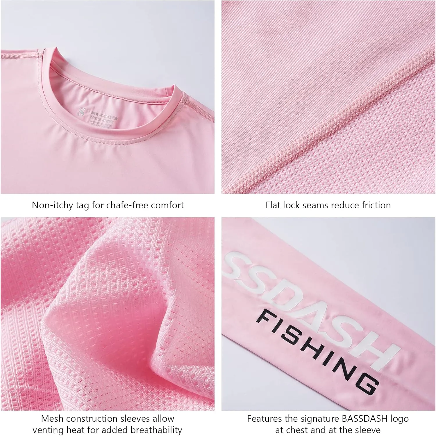 BASSDASH Women’s UPF 50  UV Sun Protection Long Sleeve Shirts Quick Dry T-Shirt for Fishing Hiking Kayaking
