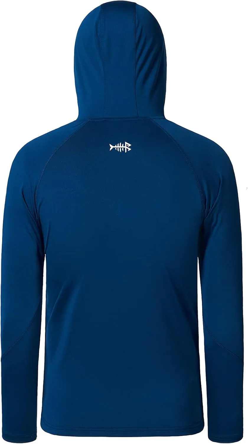 BASSDASH Youth UPF50  Performance T Shirt with Hood Long Sleeve Fishing Hiking Sun Shirt FS03Y