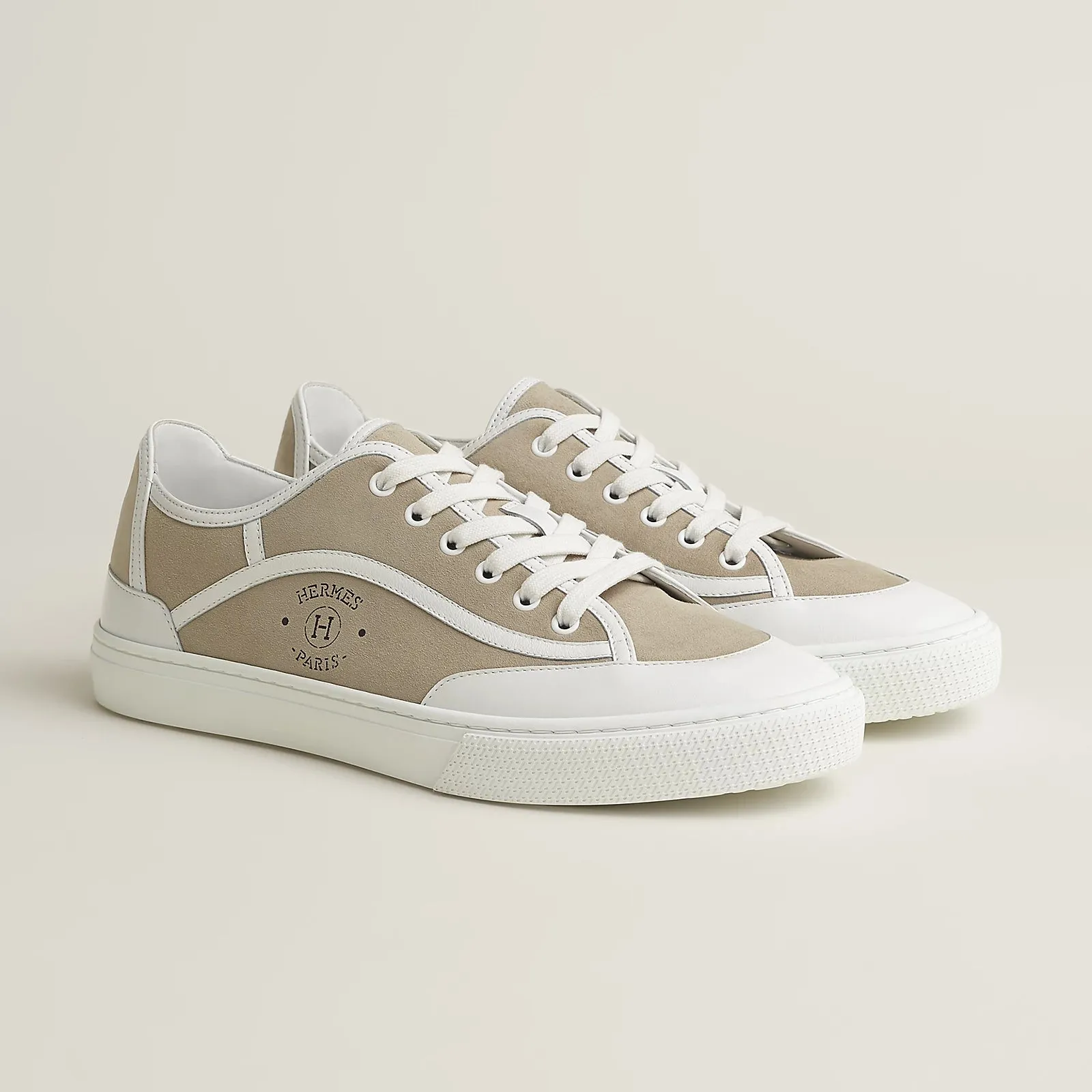 Beige Esquisse / Blanc Get Sneaker