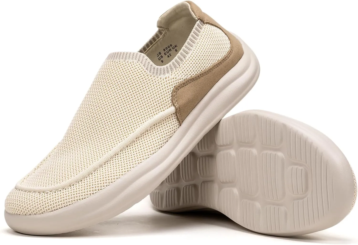 BEJINASH Men’s Slip-on Walking Shoes, Lightweight Breathable Go Walk Shoes with Arch Support,Comfortable Casual Loafers Shoes