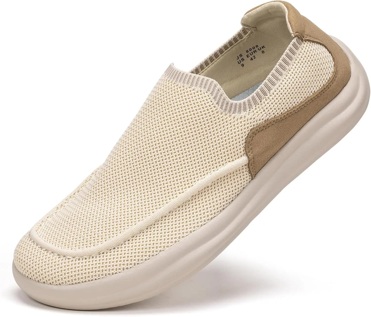 BEJINASH Men’s Slip-on Walking Shoes, Lightweight Breathable Go Walk Shoes with Arch Support,Comfortable Casual Loafers Shoes