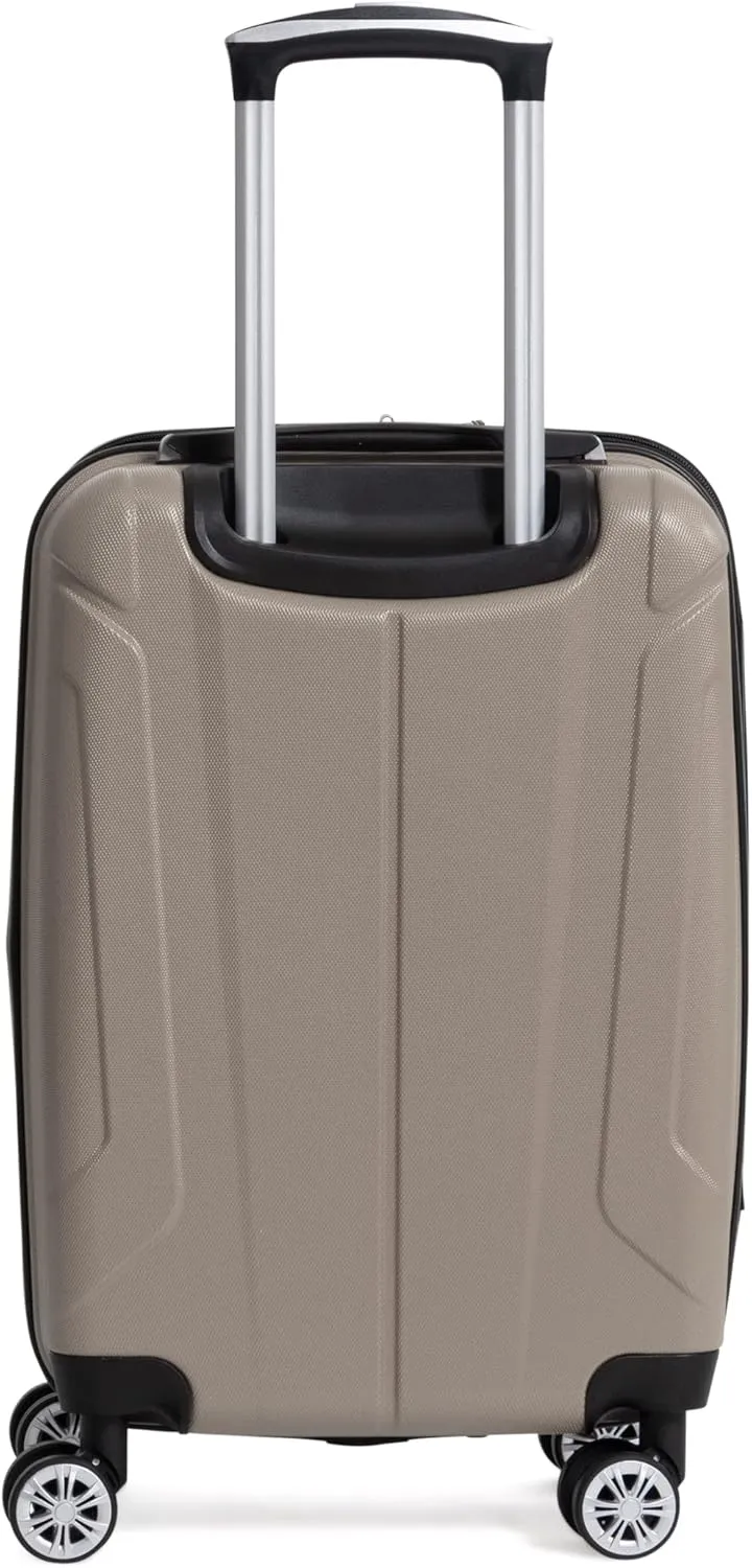 Ben Sherman Derby Spinner Travel Upright Luggage, Champagne, 20-Inch Carry On