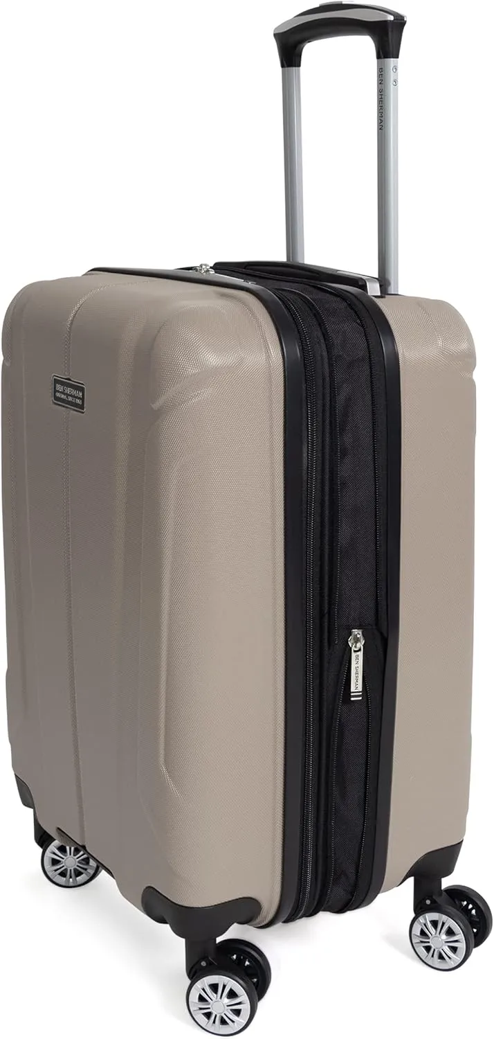 Ben Sherman Derby Spinner Travel Upright Luggage, Champagne, 20-Inch Carry On