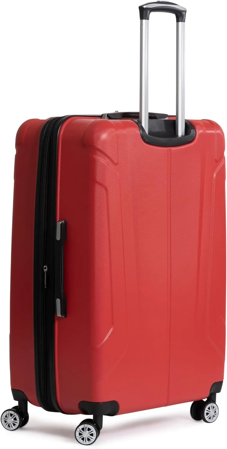 Ben Sherman Derby Spinner Travel Upright Luggage, Lipstick Red, 3-Piece Set (20"/24"/28")
