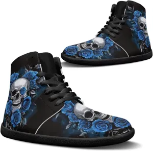 Binienty Men Women High Top Barefoot Shoes Lace Up PU Leather Sneaker Anti Slip