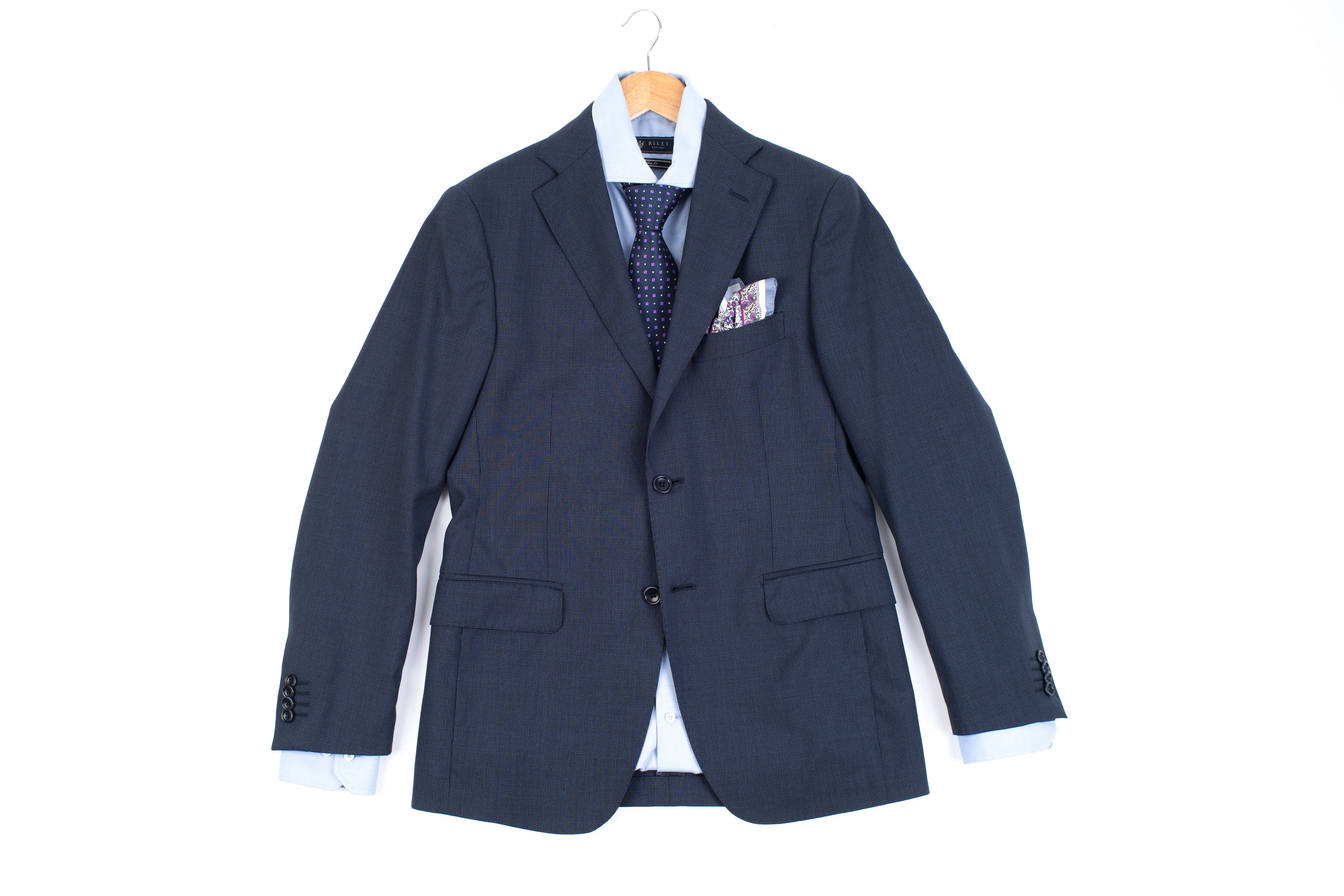 Boggi Summer Lightweight Blue 2 Pieces Suit, US 34R, EU 44R
