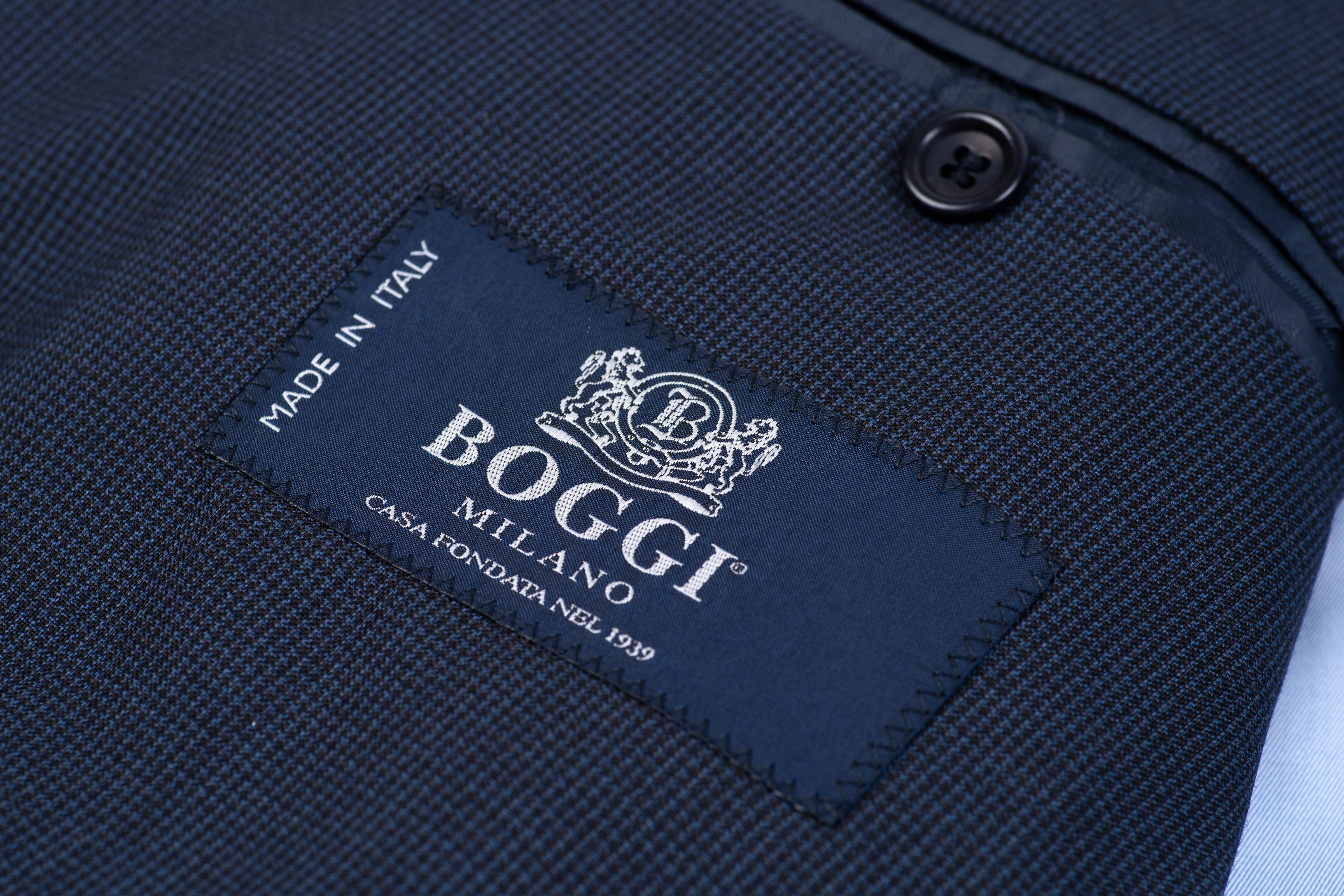 Boggi Summer Lightweight Blue 2 Pieces Suit, US 34R, EU 44R