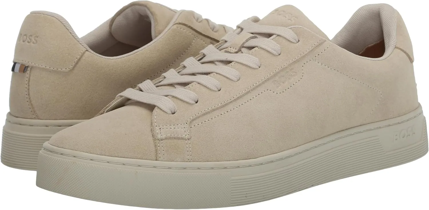 BOSS Men's Rhys Suede Low Top Sneaker