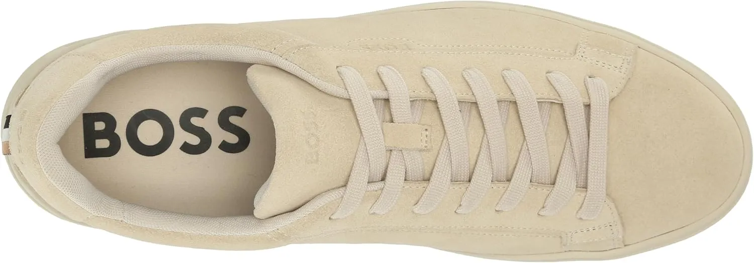 BOSS Men's Rhys Suede Low Top Sneaker