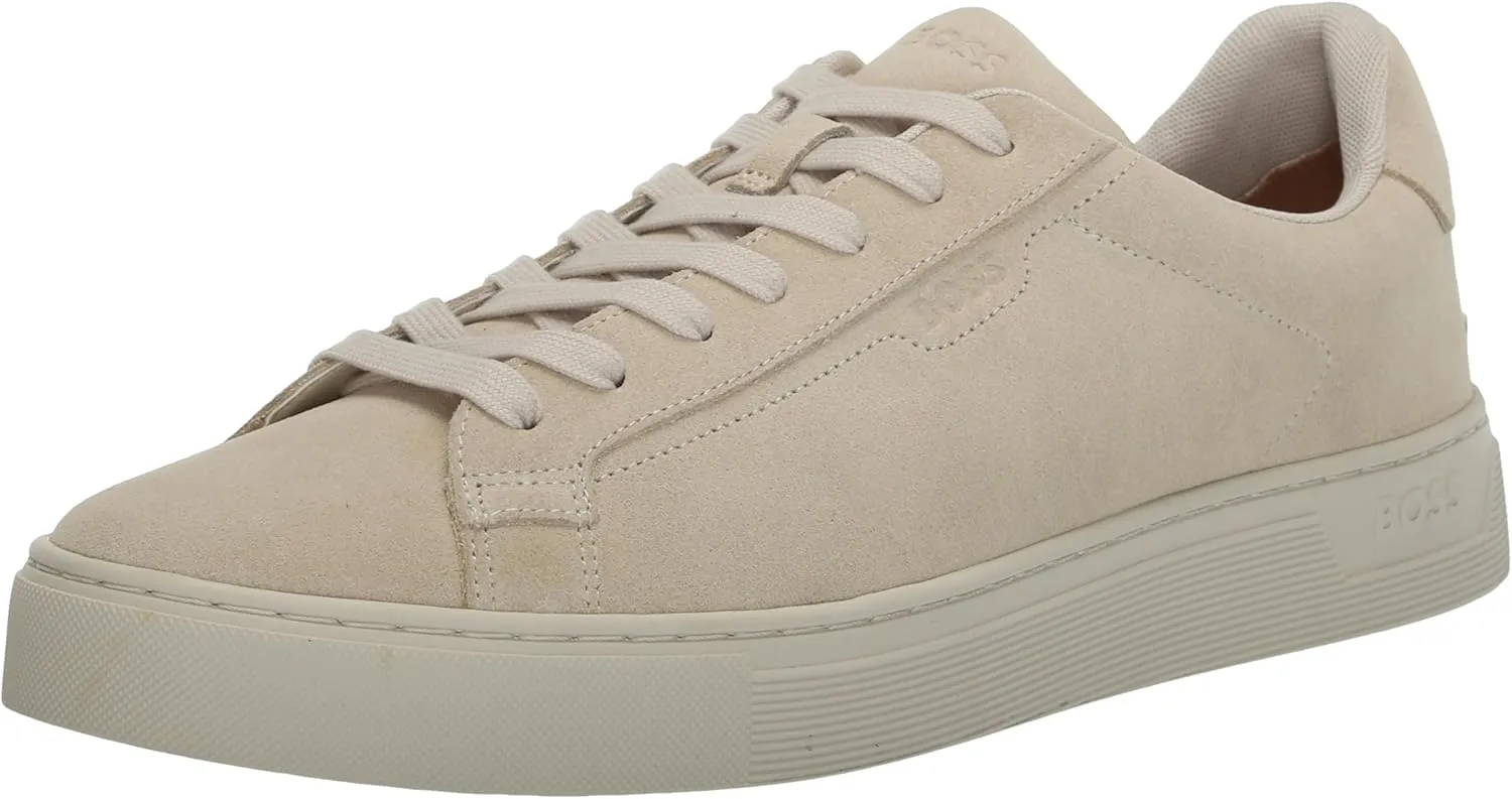 BOSS Men's Rhys Suede Low Top Sneaker