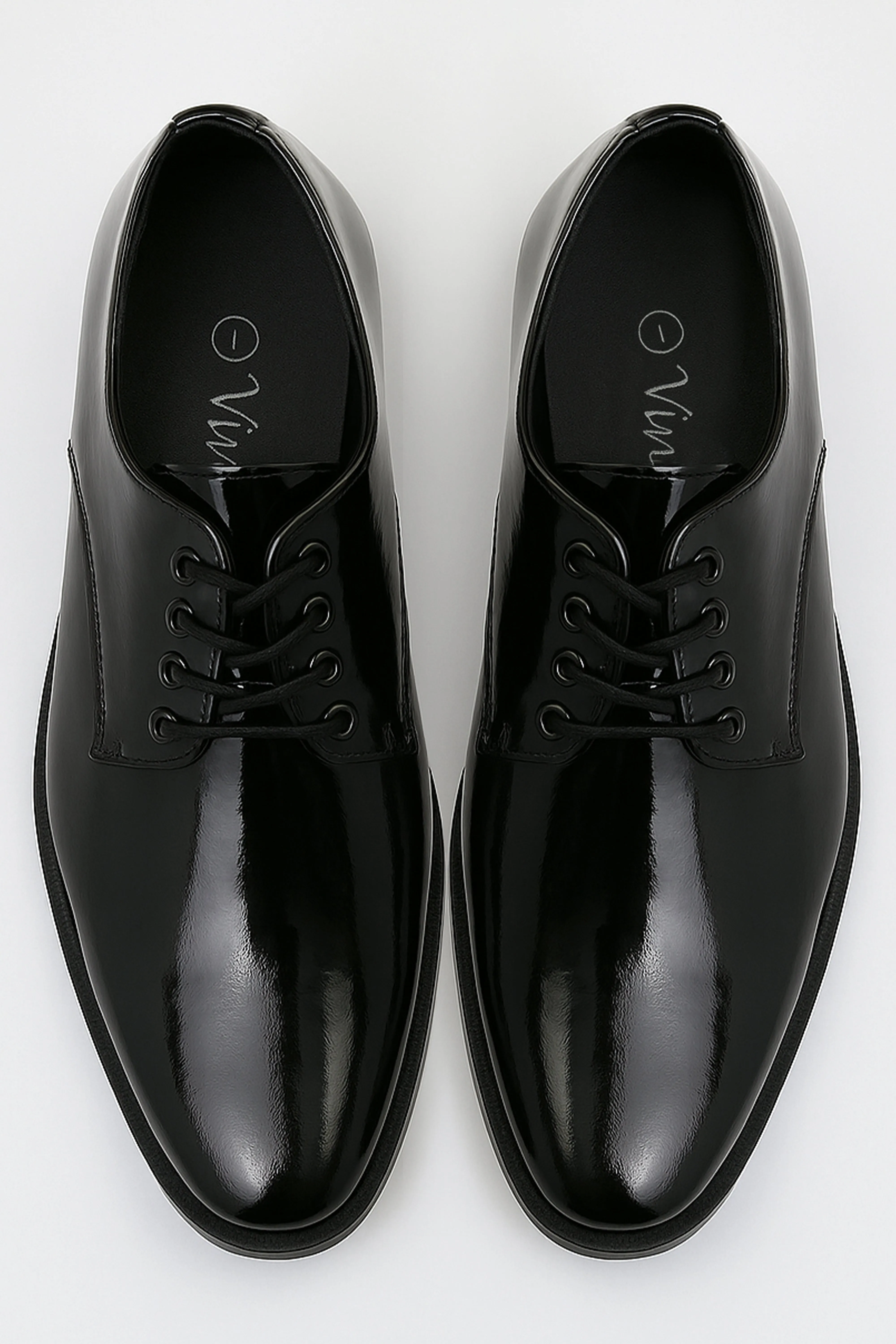 Boys Patent Leather Derby Shoes - GEORGE - Black