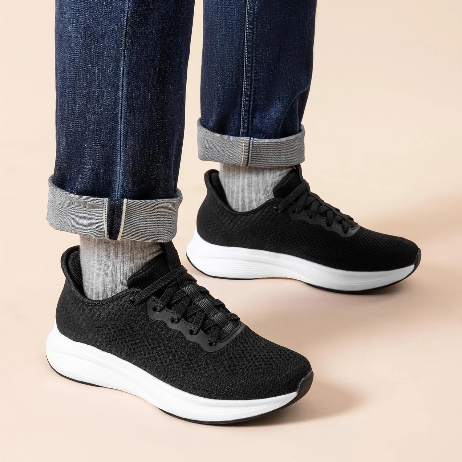 Bruno Marc Men's Hands Free Slip-on Walking Shoes Casual Breathable Comfortable Knit Sneaker